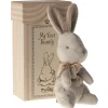 My First Bunny in a Box in Off-White by Maileg
