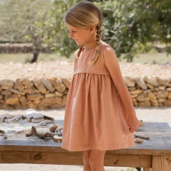 Naomi Dress in Apricot by 1+ in the Family - Last Ones In Stock - 6-12 Months