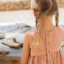 Naomi Dress in Apricot by 1+ in the Family - Last Ones In Stock - 6-12 Months