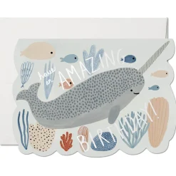 Narwhal Birthday Greetings Card by Red Cap Cards
