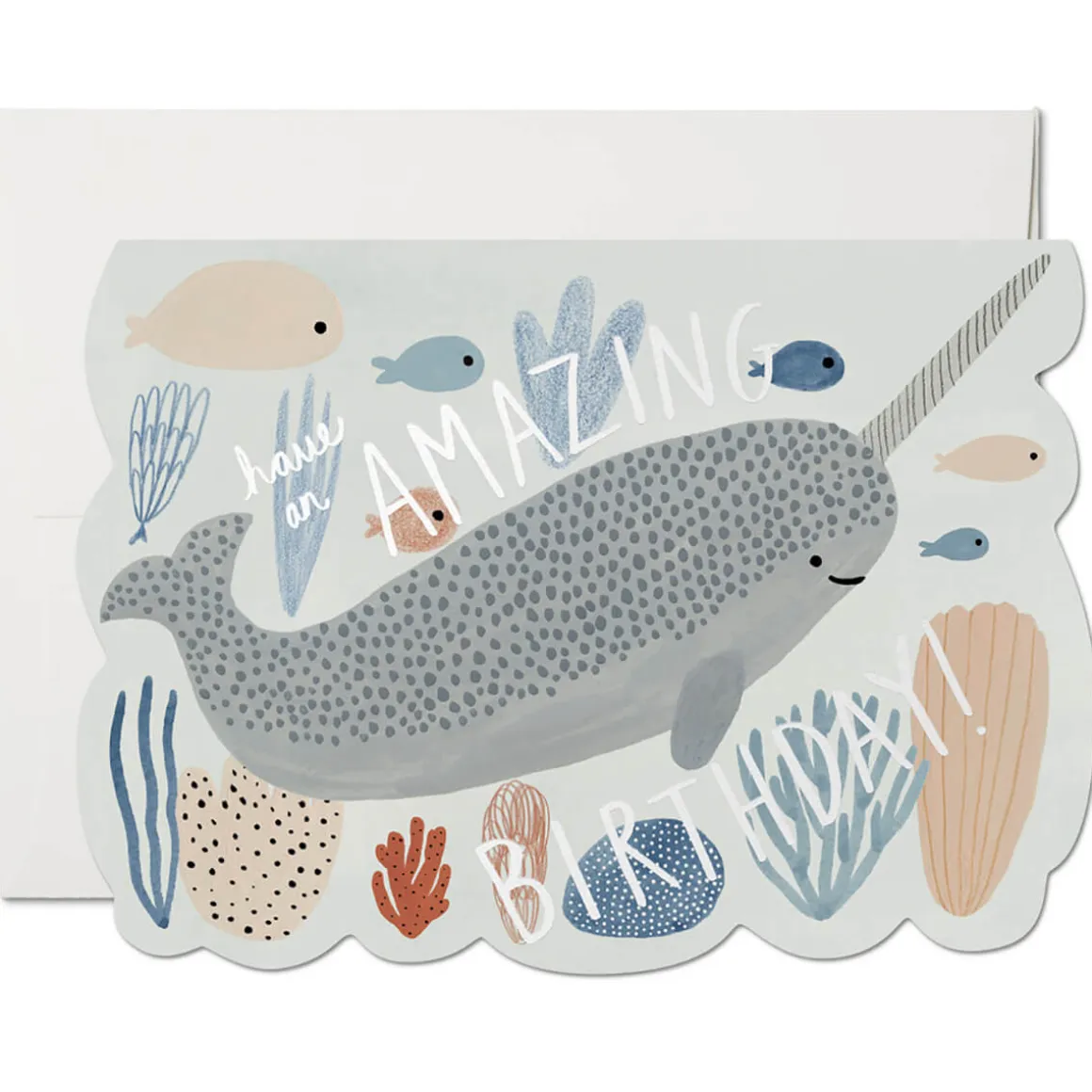 Narwhal Birthday Greetings Card by Red Cap Cards