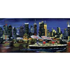 Nathalie Lété New York Wooden Jigsaw Puzzle Set of 3 by Vilac