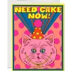 Need Cake Now Greetings Card by Red Cap Cards