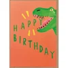 Neon Birthday Dinosaur Greetings Card by Dominic Early for Earlybird Designs