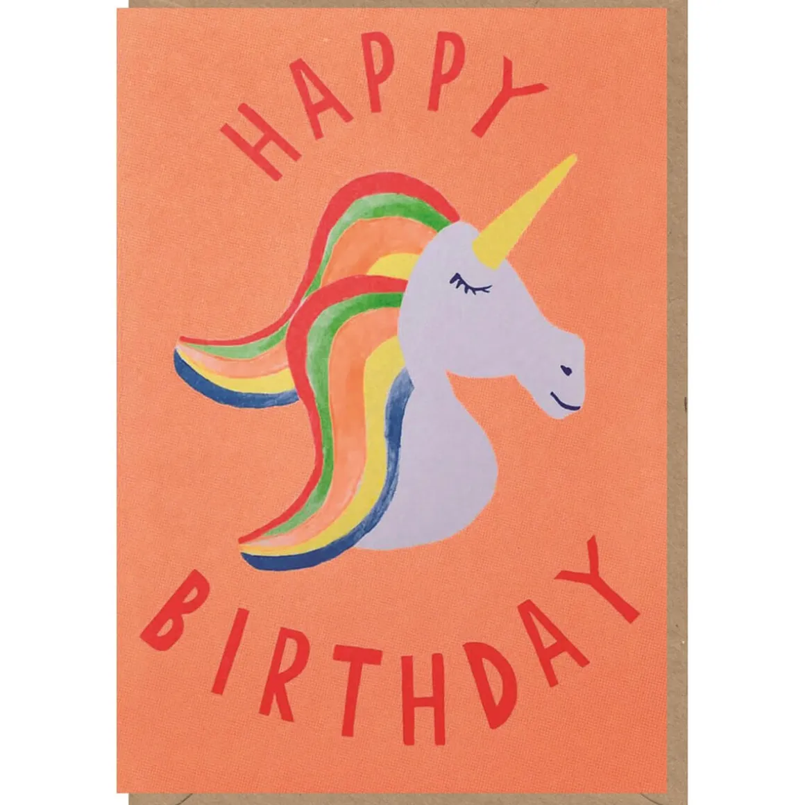 Neon Birthday Unicorn Greetings Card by Dominic Early for Earlybird Designs