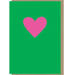 Neon Pink on Green Greetings Card by Dominic Early for Earlybird Designs
