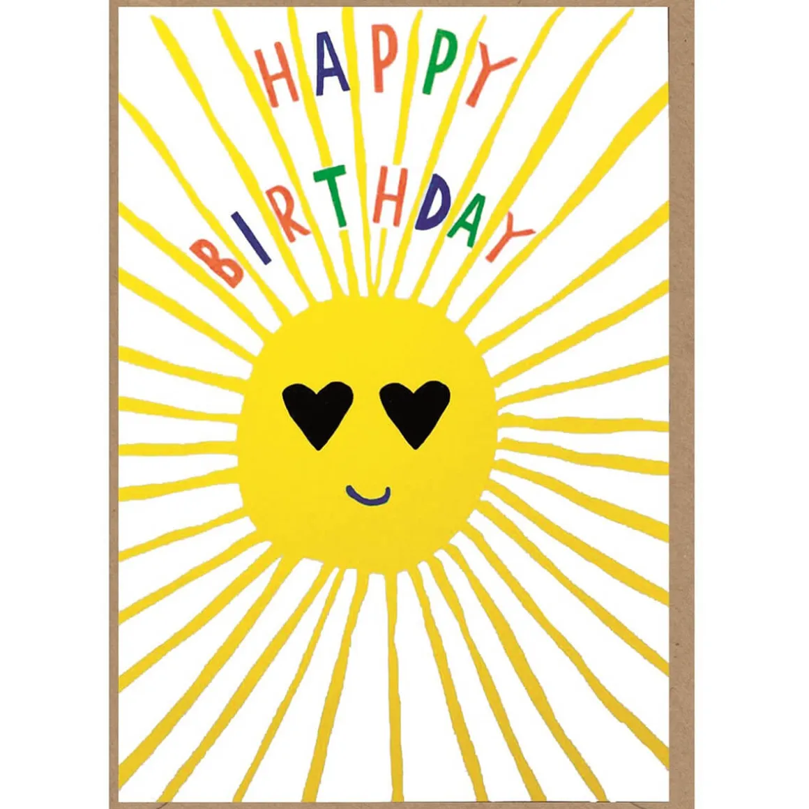 Neon Sunshine Greetings Card by Dominic Early for Earlybird Designs