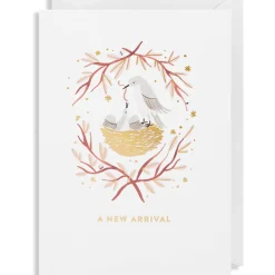 New Arrival Stork Greetings Card by Meghann Rader for Lagom Design