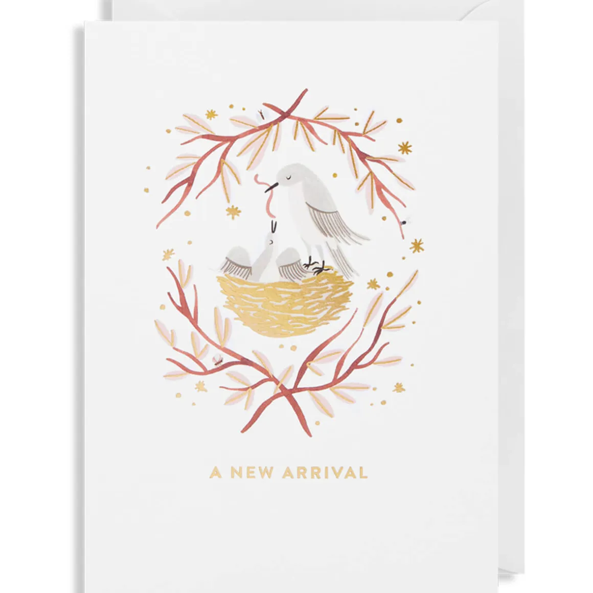 New Arrival Stork Greetings Card by Meghann Rader for Lagom Design