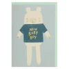 New Baby Boy Greetings Card by Raspberry Blossom