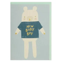New Baby Boy Greetings Card by Raspberry Blossom