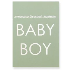 New Baby Boy Greetings Card by Nancy & Betty Studio