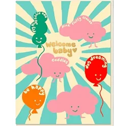 New Baby Clouds Greetings Card by Emma Cooter for 1973