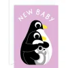 New Baby Penguins Greetings Card by Elliot Kruszynski for Wrap