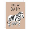 New Baby Zebras Greetings Card by Charlotte Trounce for Wrap