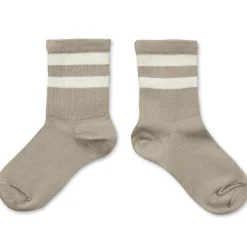 Nico Ribbed Varsity Crew Socks in Gris Perle by Collegien