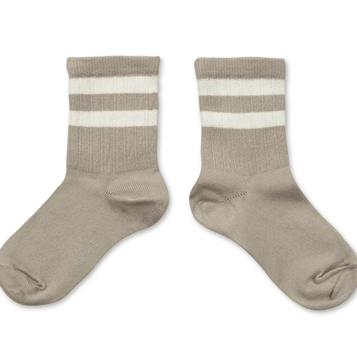 Nico Ribbed Varsity Crew Socks in Gris Perle by Collegien