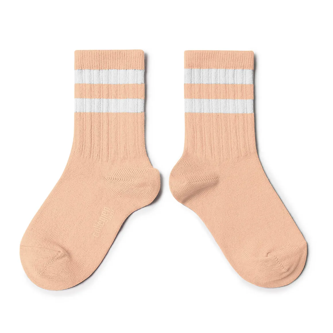 Nico Ribbed Varsity Crew Socks in Sorbet by Collegien