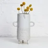 Nina Tall Tripod Vase in White by Atelier Stella
