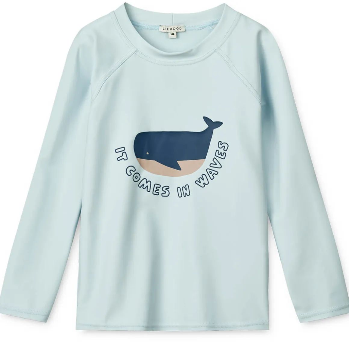 Noah Swim Tee in It Comes In Waves / Pure Sky by Liewood