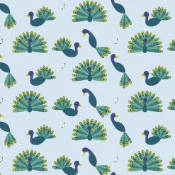Noa Romper and Bonnet Set (28cm Doll) in Baby Peacock Print by Minikane
