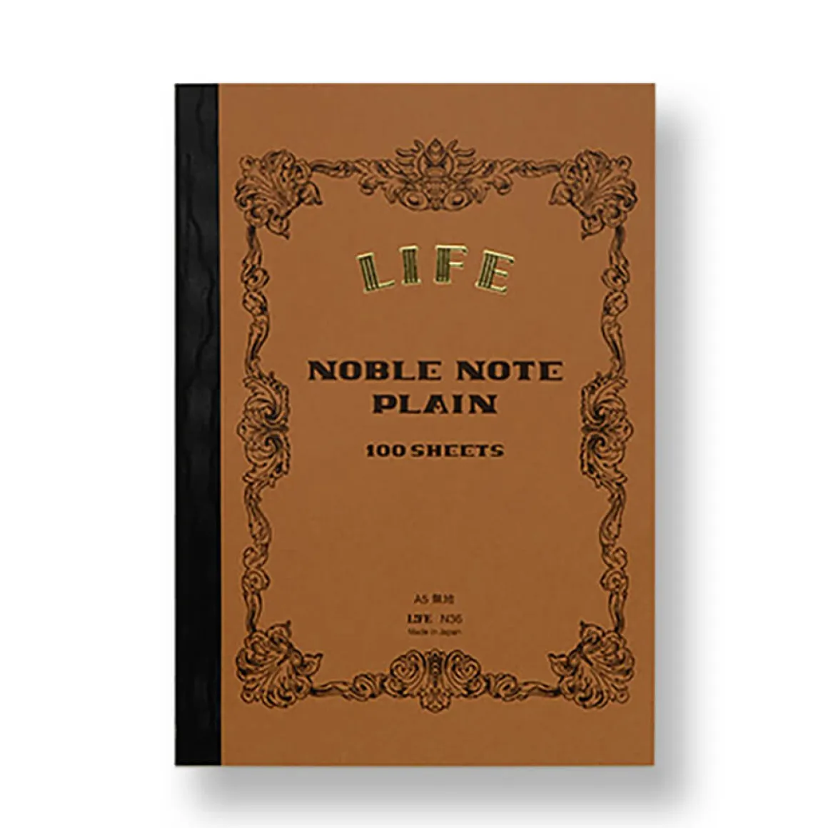 Noble Note Plain Notebook A5 (14.8cm x 21cm) in Brown by Life Japan