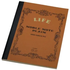 Noble Note Plain Notebook A5 (14.8cm x 21cm) in Brown by Life Japan