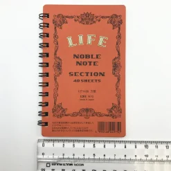 Noble Note Ring Bound Section Notebook Mini (12.7cm x 8.5cm) in Red by Life Japan