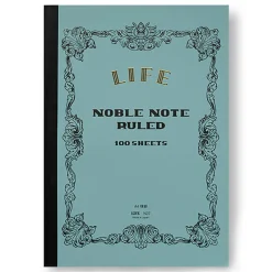 Noble Note Ruled Notebook A4 (21cm x 29.7cm) in Blue by Life Japan