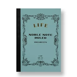 Noble Note Ruled Notebook A5 (14.8cm x 21cm) in Blue by Life Japan