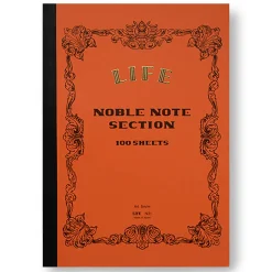 Noble Note Section Notebook A4 (21cm x 29.7cm) in Red by Life Japan
