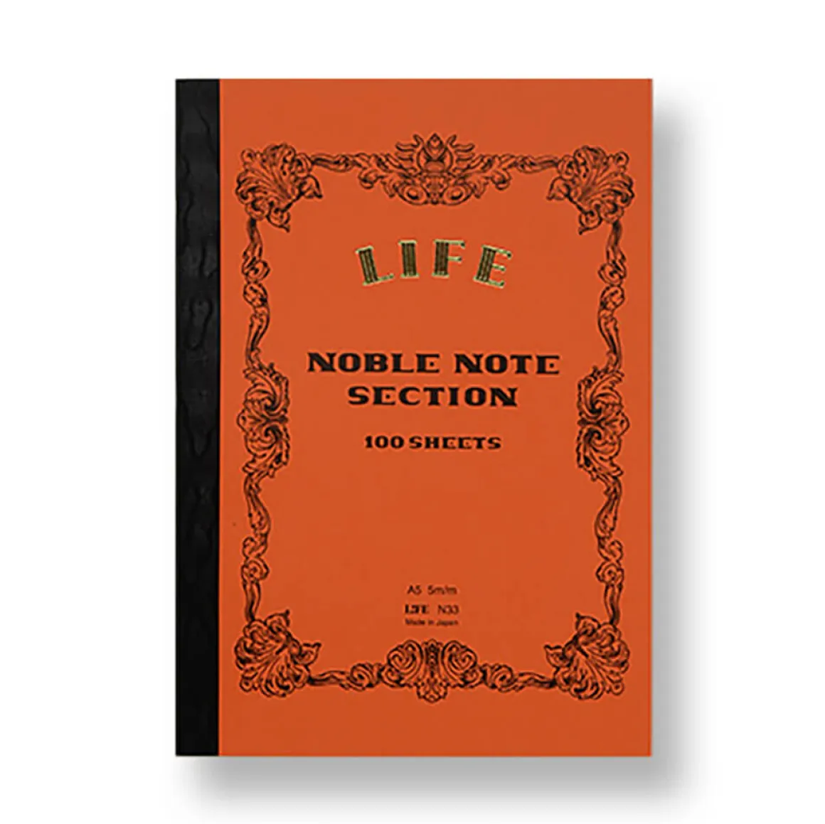 Noble Note Section Notebook A5 (14.8cm x 21cm) in Red by Life Japan