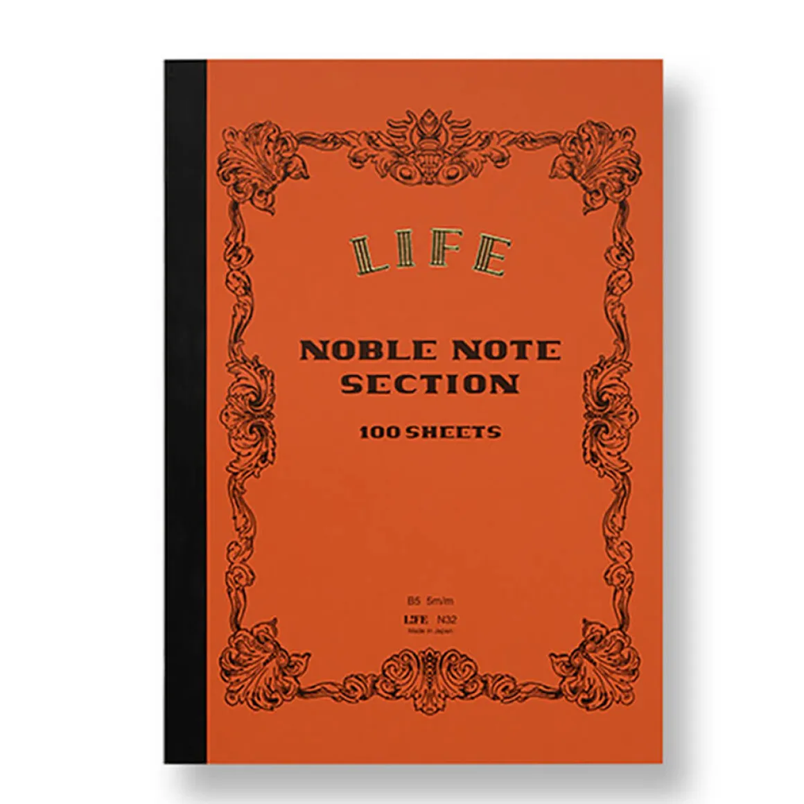 Noble Note Section Notebook B5 (17.6cm x 25cm) in Red by Life Japan