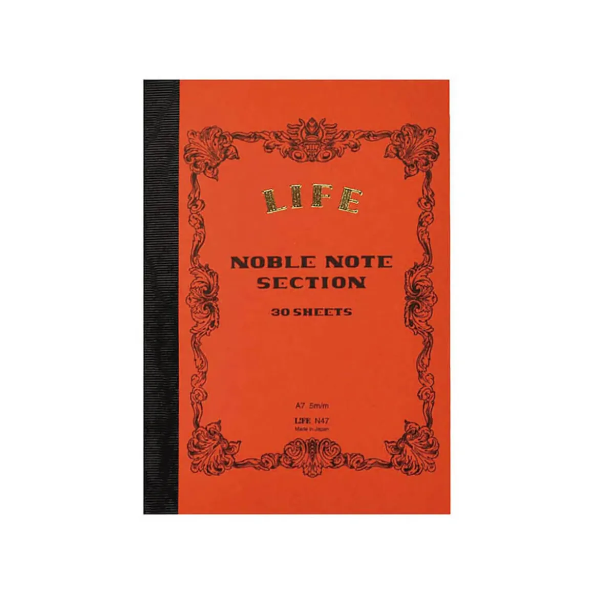 Noble Note Section Notebook Mini A7 (10.5cm x 7.4cm) in Red by Life Japan