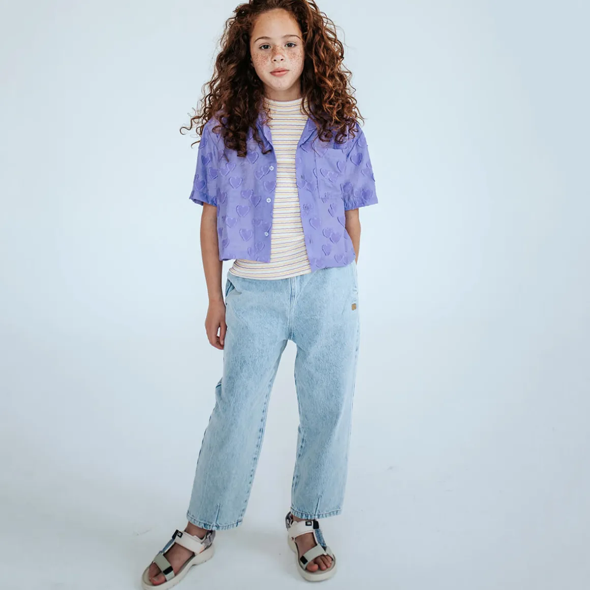 No Sweat Pant in Light Blue Denim by Repose AMS