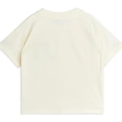 Note Chenille T Shirt in Off White by Mini Rodini
