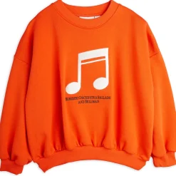 Note Embroidered Sweatshirt in Red by Mini Rodini