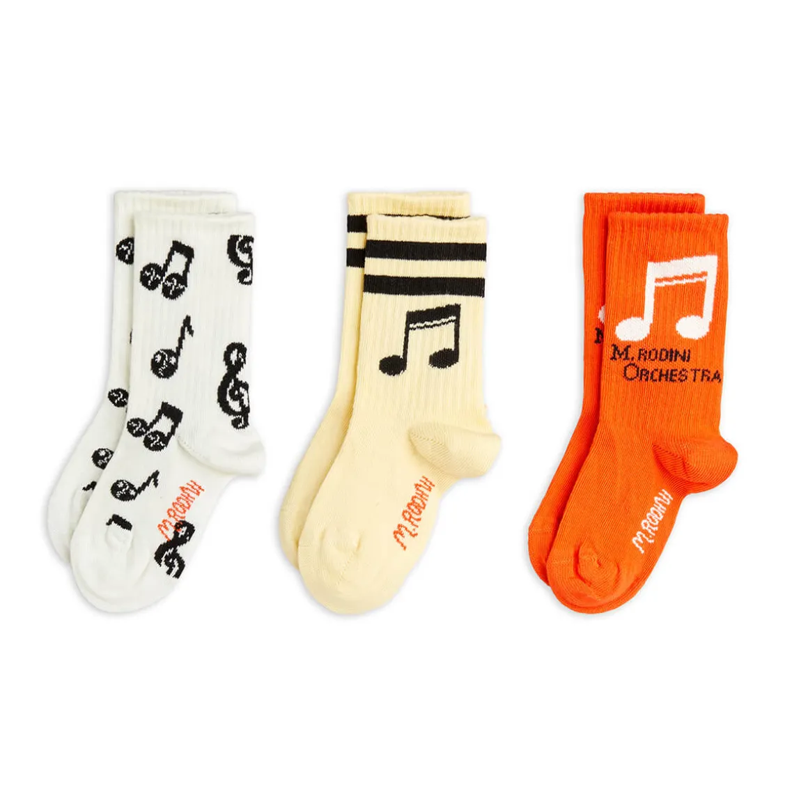 Note Socks (3 Pack) by Mini Rodini