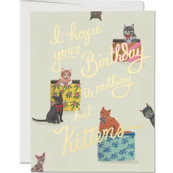 Nothing But Kittens Greetings Card by Red Cap Cards