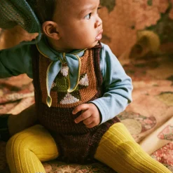 Nova Quilt Romper in Fig by Misha & Puff