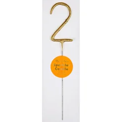 Numbered Sparkler Candles in Gold by Meri Meri