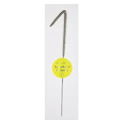 Numbered Sparkler Candles in Silver by Meri Meri