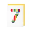 Number 7 Mini Greetings Card by Magic Numbers for Lagom Design