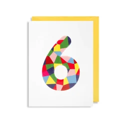 Number 6 Mini Greetings Card by Magic Numbers for Lagom Design