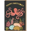 Octopus Birthday Greetings Card by Elena Essex for Earlybird Designs