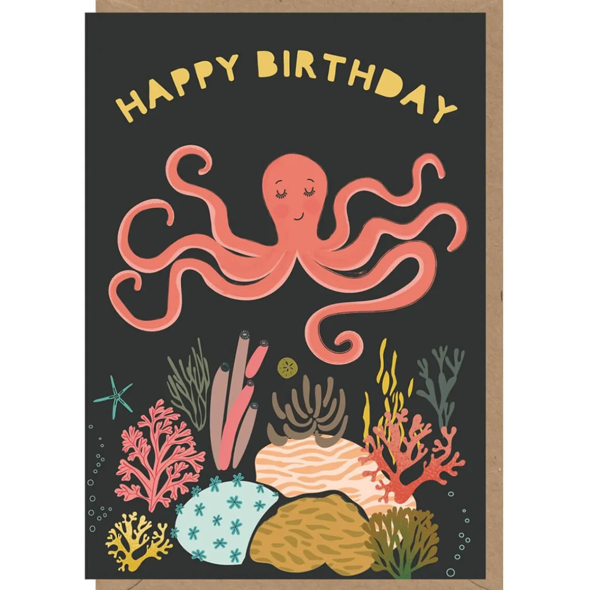 Octopus Birthday Greetings Card by Elena Essex for Earlybird Designs