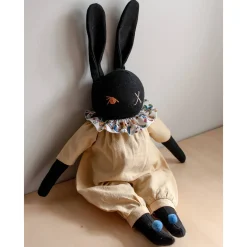 Ollie Large Rabbit in Black by Polka Dot Club