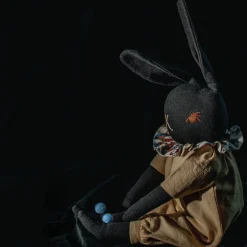 Ollie Large Rabbit in Black by Polka Dot Club
