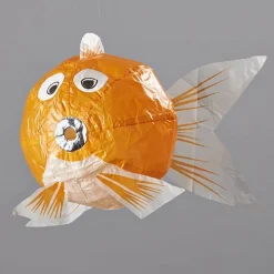 Orange Fish Japanese Paper Balloon by Petra Boase