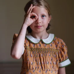 Orla Dress in Saffron Floral by Little Cotton Clothes